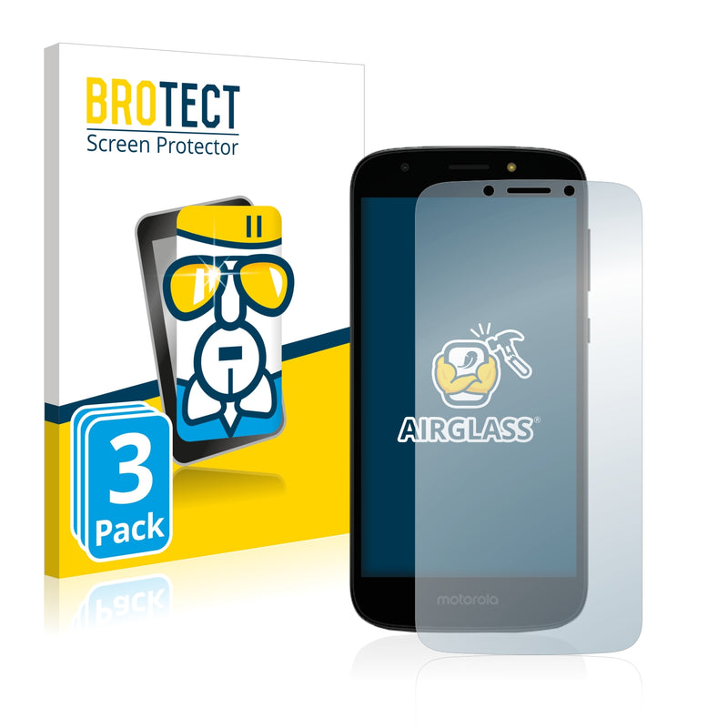 3x BROTECT AirGlass Glass Screen Protector for Motorola Moto E5 Play