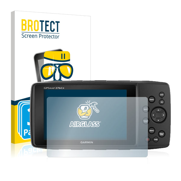 3x BROTECT AirGlass Glass Screen Protector for Garmin GPSMAP 276Cx