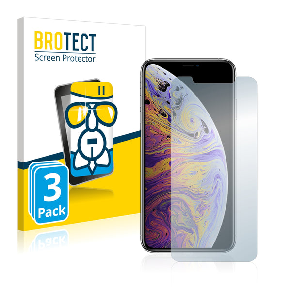 3x BROTECT AirGlass Glass Screen Protector for Apple iPhone Xs Max