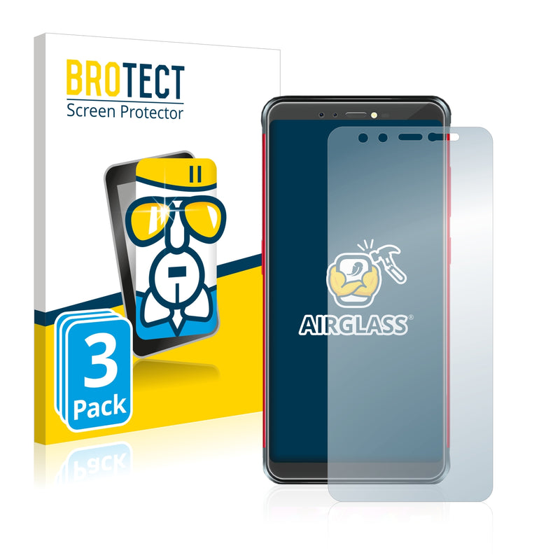 3x BROTECT AirGlass Glass Screen Protector for Vernee V2 Pro