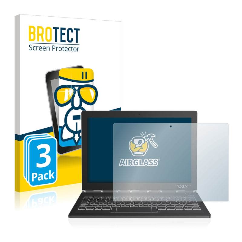 3x BROTECT AirGlass Glass Screen Protector for Lenovo Yoga Book C930 10.8