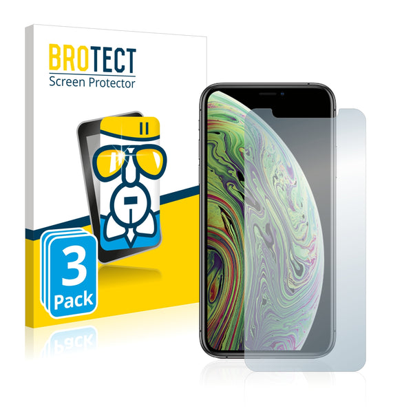 3x BROTECT AirGlass Glass Screen Protector for Apple iPhone Xs