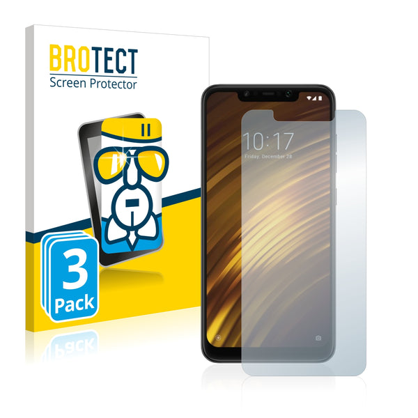 3x BROTECT AirGlass Glass Screen Protector for Xiaomi Pocophone F1