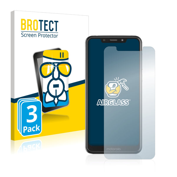 3x BROTECT AirGlass Glass Screen Protector for Motorola One