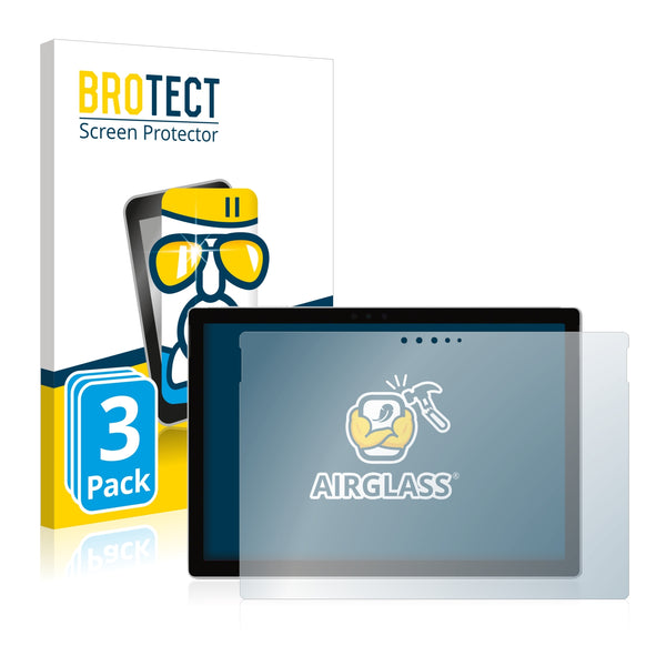 3x BROTECT AirGlass Glass Screen Protector for Microsoft Surface Pro 6
