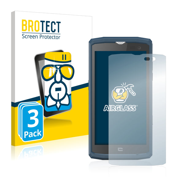 3x BROTECT AirGlass Glass Screen Protector for Crosscall Core X3