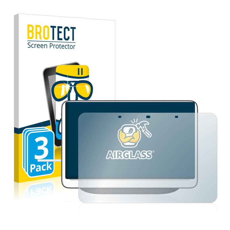 3x BROTECT AirGlass Glass Screen Protector for Google Home Hub