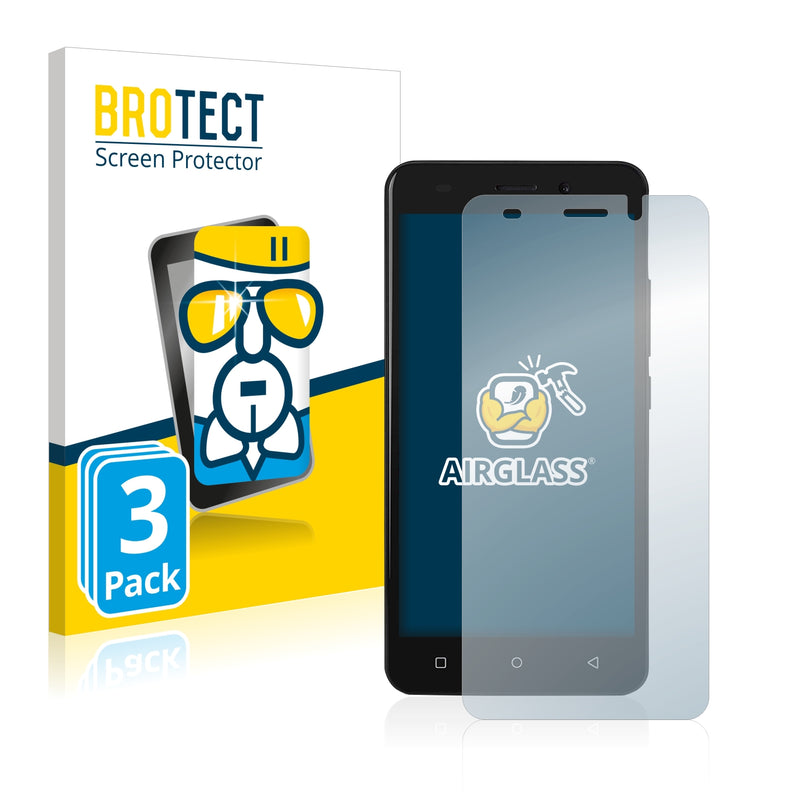 3x BROTECT AirGlass Glass Screen Protector for Swisstone SD 510