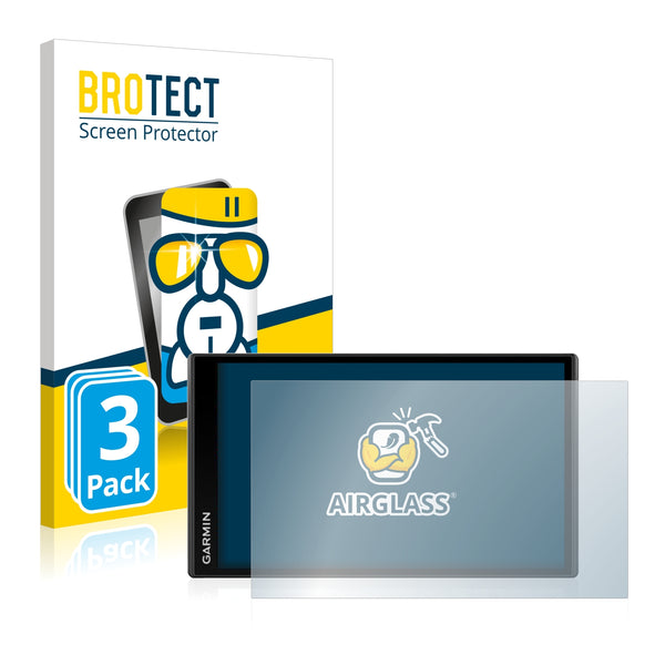 3x BROTECT AirGlass Glass Screen Protector for Garmin DriveTrack 71