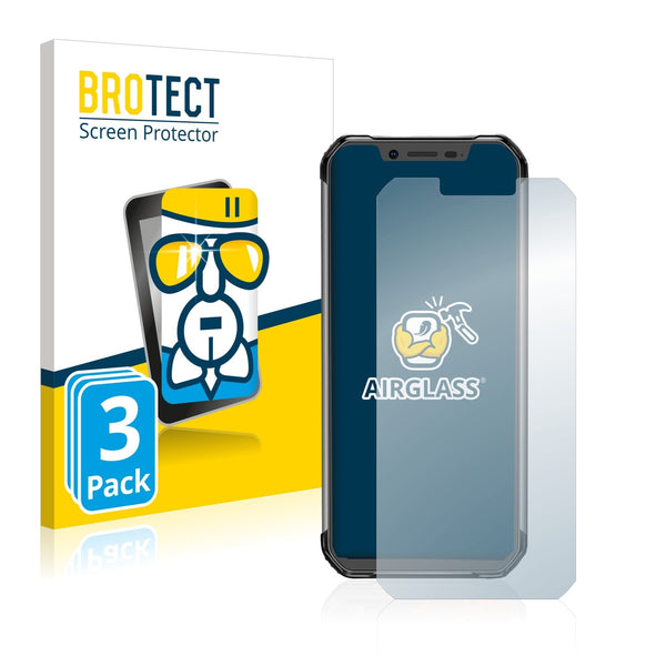 3x BROTECT AirGlass Glass Screen Protector for Blackview BV9600 Pro