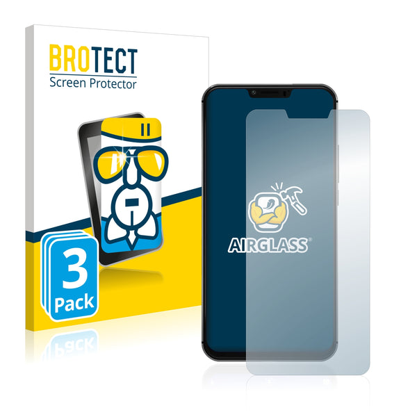 3x BROTECT AirGlass Glass Screen Protector for Vernee M8 Pro