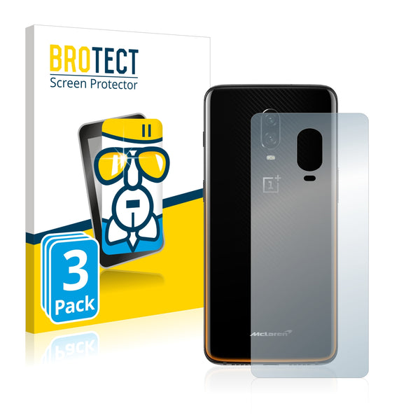 3x BROTECT AirGlass Glass Screen Protector for OnePlus 6T McLaren (Back)