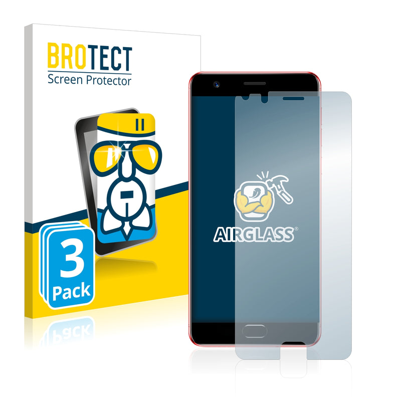 3x BROTECT AirGlass Glass Screen Protector for Elephone P8 Max