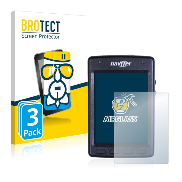 3x BROTECT AirGlass Glass Screen Protector for Naviter Hyper