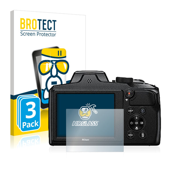 3x BROTECT AirGlass Glass Screen Protector for Nikon Coolpix B600