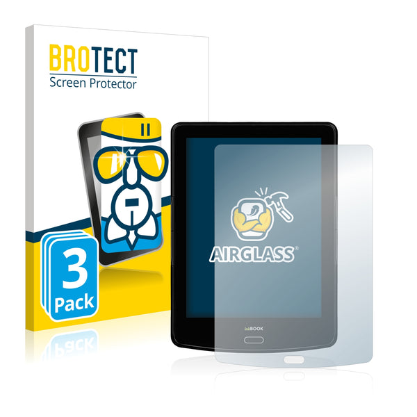 3x BROTECT AirGlass Glass Screen Protector for inkBOOK Prime