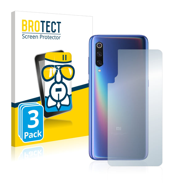 3x BROTECT AirGlass Glass Screen Protector for Xiaomi Mi 9 (Back)