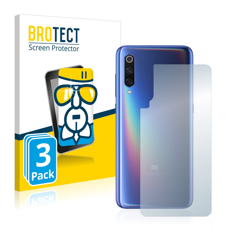 3x BROTECT AirGlass Glass Screen Protector for Xiaomi Mi 9 (Back)