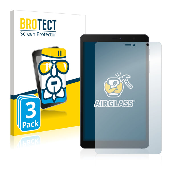 3x BROTECT AirGlass Glass Screen Protector for Samsung Galaxy Tab A 8.0 S Pen 2019