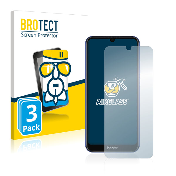 3x BROTECT AirGlass Glass Screen Protector for Honor 8A Pro
