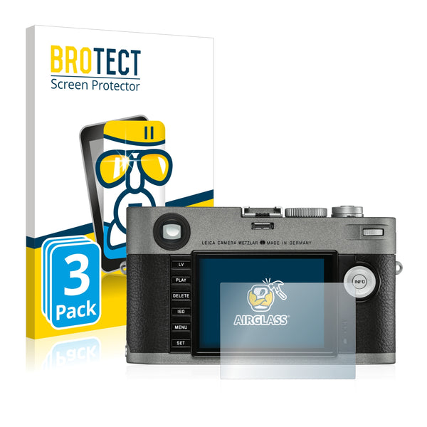 3x BROTECT AirGlass Glass Screen Protector for Leica M-E Typ 240 2019