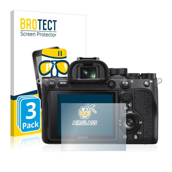 3x BROTECT AirGlass Glass Screen Protector for Sony Alpha 7R IV