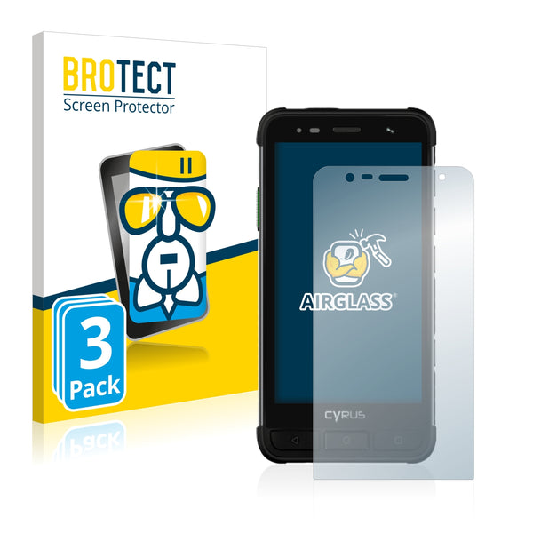 3x BROTECT AirGlass Glass Screen Protector for Cyrus CS45 XA