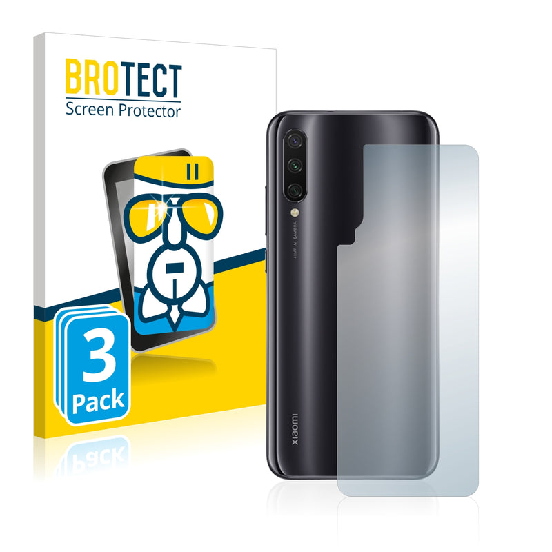 3x BROTECT AirGlass Glass Screen Protector for Xiaomi Mi A3 (Back)