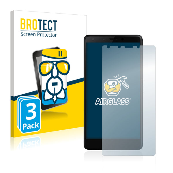 3x BROTECT AirGlass Glass Screen Protector for Infinix Zero 4 Plus