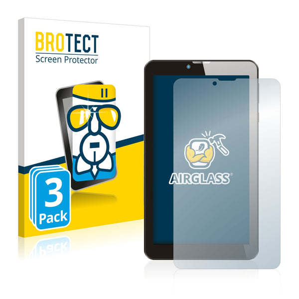 3x BROTECT AirGlass Glass Screen Protector for Odys Pyro 7 Plus 3G
