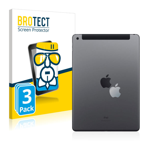3x BROTECT AirGlass Glass Screen Protector for Apple iPad WiFi Cellular 10.2 2019 (Logo)