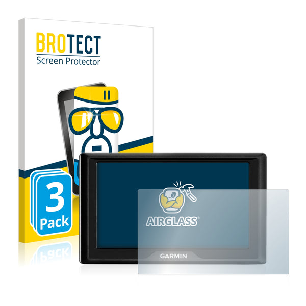 3x BROTECT AirGlass Glass Screen Protector for Garmin Drive 52 MT-S EU