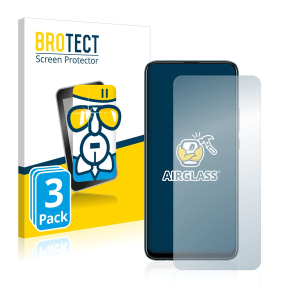 3x BROTECT AirGlass Glass Screen Protector for Huawei Enjoy 10