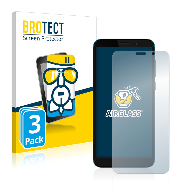 3x BROTECT AirGlass Glass Screen Protector for Motorola Moto E6 Play
