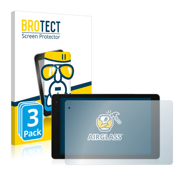 3x BROTECT AirGlass Glass Screen Protector for Medion LifeTab P10603 (MD 60876)