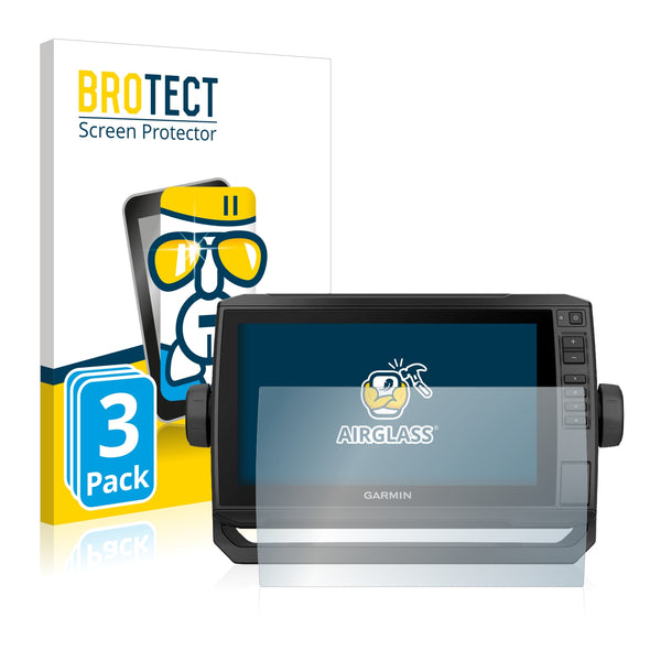 3x BROTECT AirGlass Glass Screen Protector for Garmin echoMAP UHD 93sv