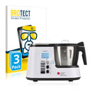 3x BROTECT AirGlass Glass Screen Protector for SilverCrest Monsieur Cuisine Edition Plus