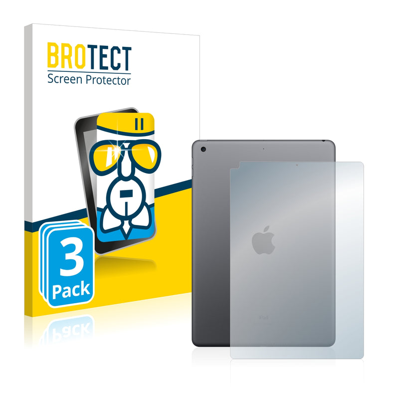 3x BROTECT AirGlass Glass Screen Protector for Apple iPad WiFi 10.2 2019 (Back)