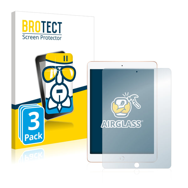 3x BROTECT AirGlass Glass Screen Protector for Apple iPad WiFi 10.2 2019