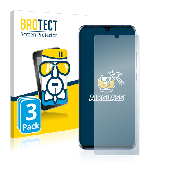 3x BROTECT AirGlass Glass Screen Protector for ZTE Axon 10s Pro