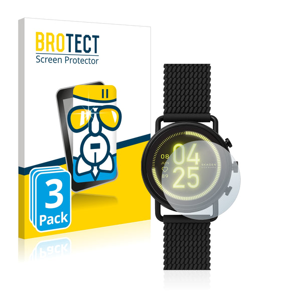 3x BROTECT AirGlass Glass Screen Protector for Skagen Smartwatch Falster 3