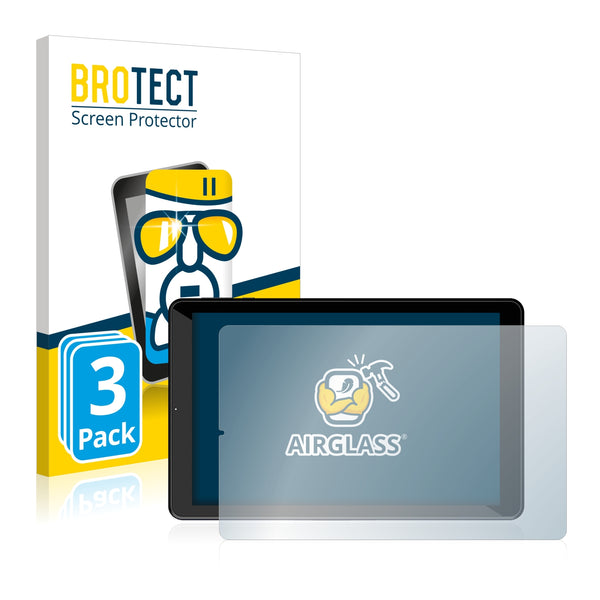 3x BROTECT AirGlass Glass Screen Protector for Logicom La Tab 124 HD