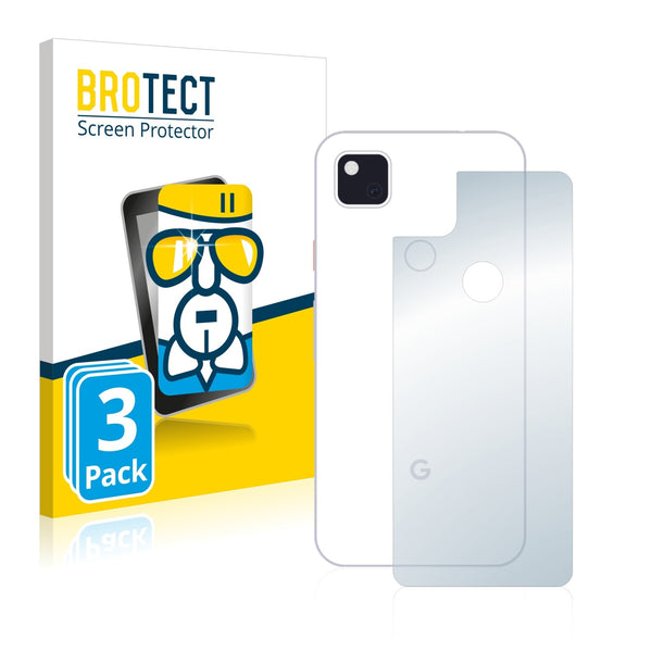 3x BROTECT AirGlass Glass Screen Protector for Google Pixel 4a (Back)