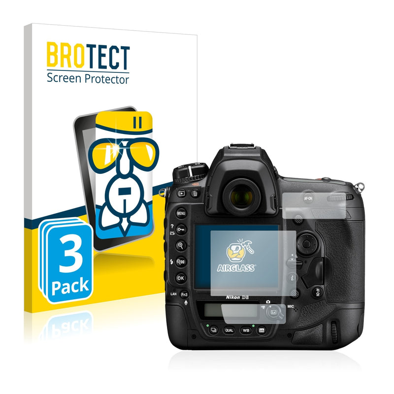 3x BROTECT AirGlass Glass Screen Protector for Nikon D6