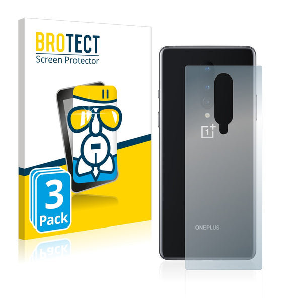 3x BROTECT AirGlass Glass Screen Protector for OnePlus 8 (Back)
