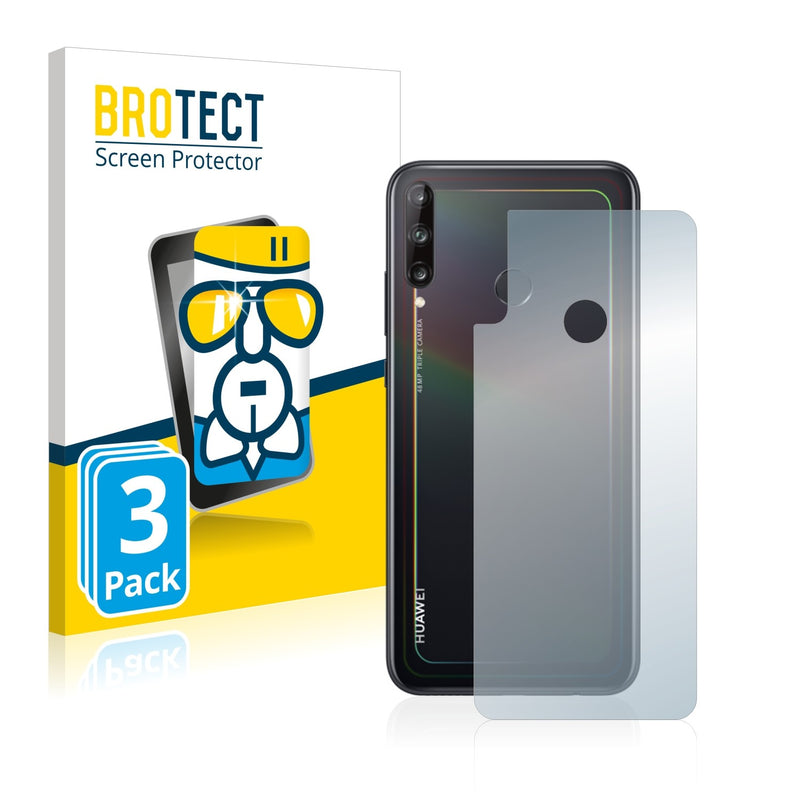 3x BROTECT AirGlass Glass Screen Protector for Huawei P40 Lite E (Back)
