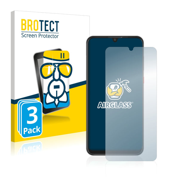 3x BROTECT AirGlass Glass Screen Protector for ZTE Blade 10