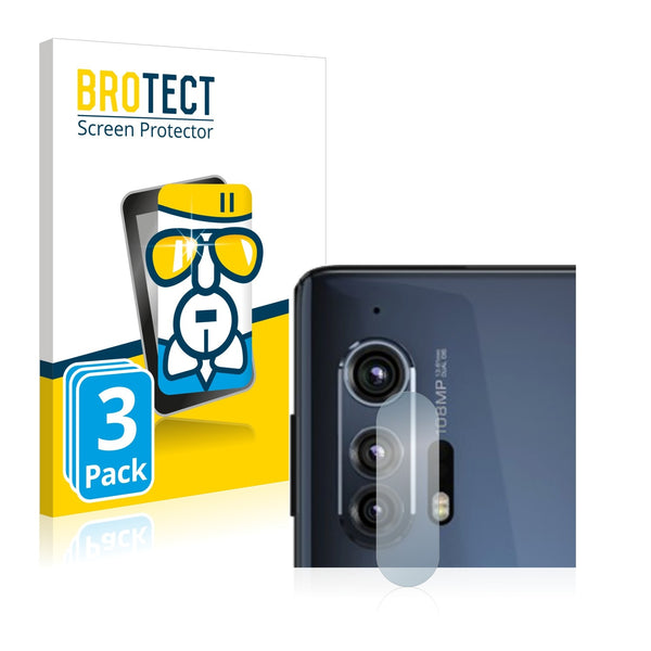 3x BROTECT AirGlass Glass Screen Protector for Motorola Edge Plus (Camera)