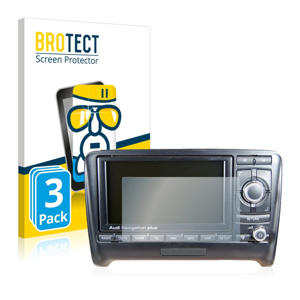 3x BROTECT AirGlass Glass Screen Protector for Audi A4 8E 2004-2009 RNS-E