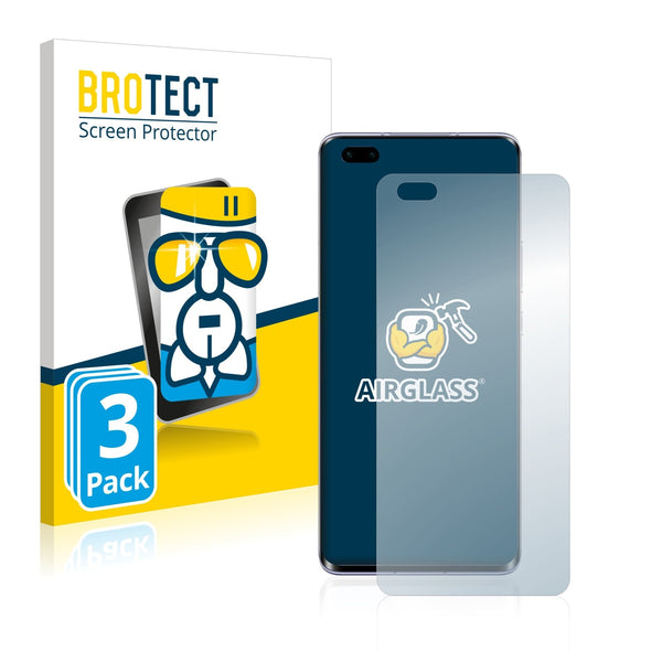 3x BROTECT AirGlass Glass Screen Protector for Honor 30 Pro Plus